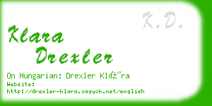 klara drexler business card